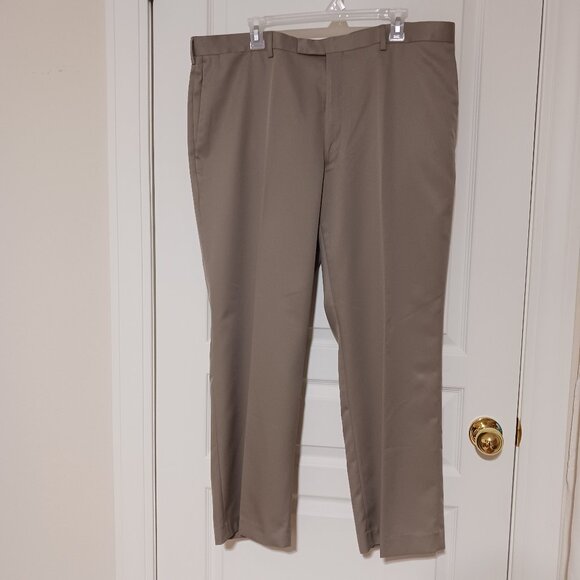 Claiborne Men's flat front dress slacks, Stone color,  Size 38" X 28" - Picture 1 of 11